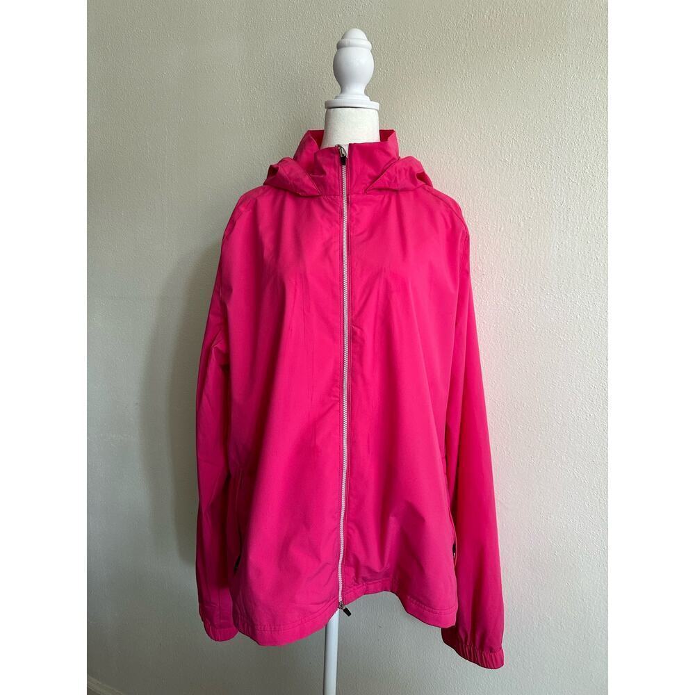 PEBBLE BEACH Dry-Luxe‎ Pink Women's Rain Jacket Water Resistant Size XXL